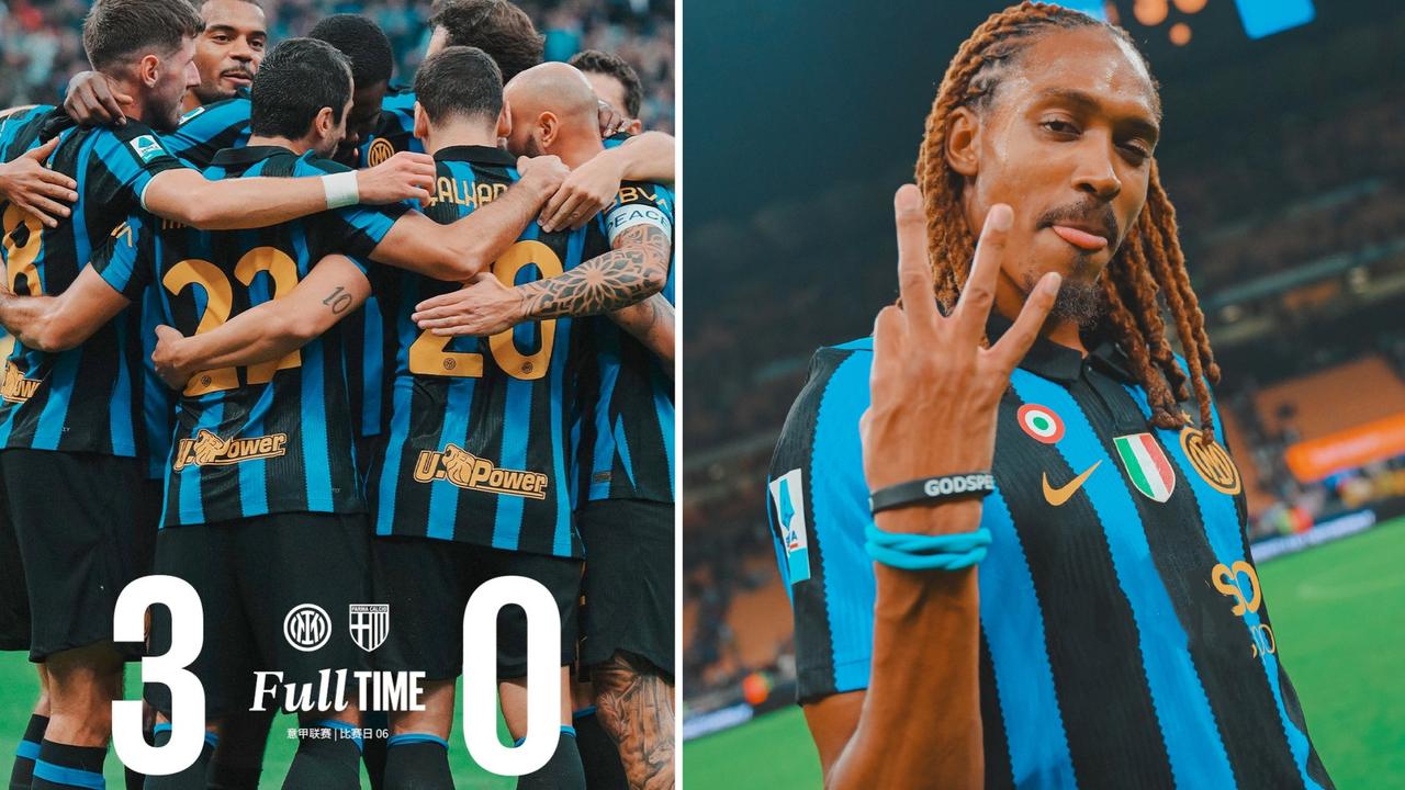 意甲：国际米兰主场3-0帕尔马，先赛以3分领跑。恰20点射破门，苏契奇、图拉姆