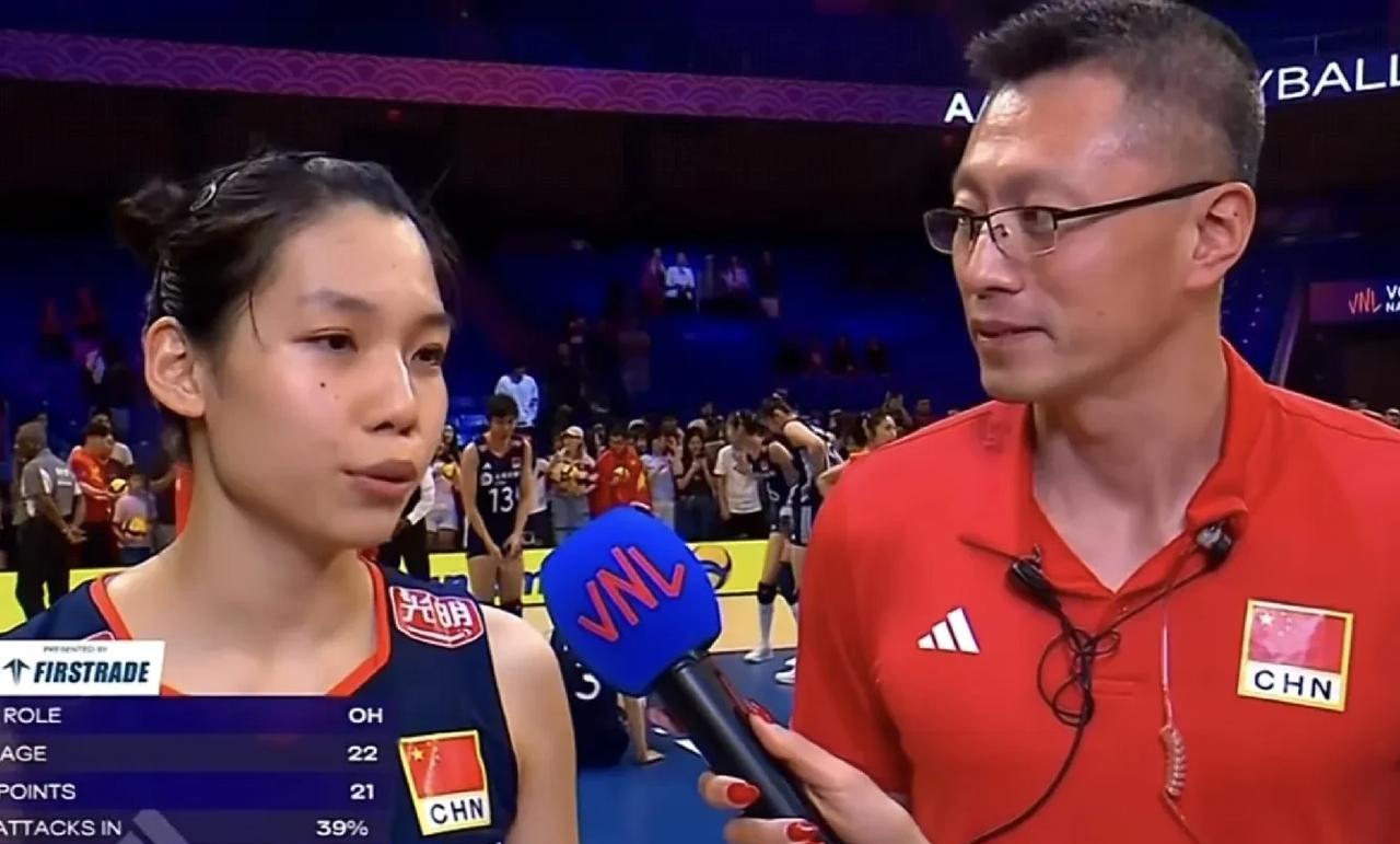 中国女排3-1战胜加拿大队，赛后庄宇珊接受采访重点谈了三点:1