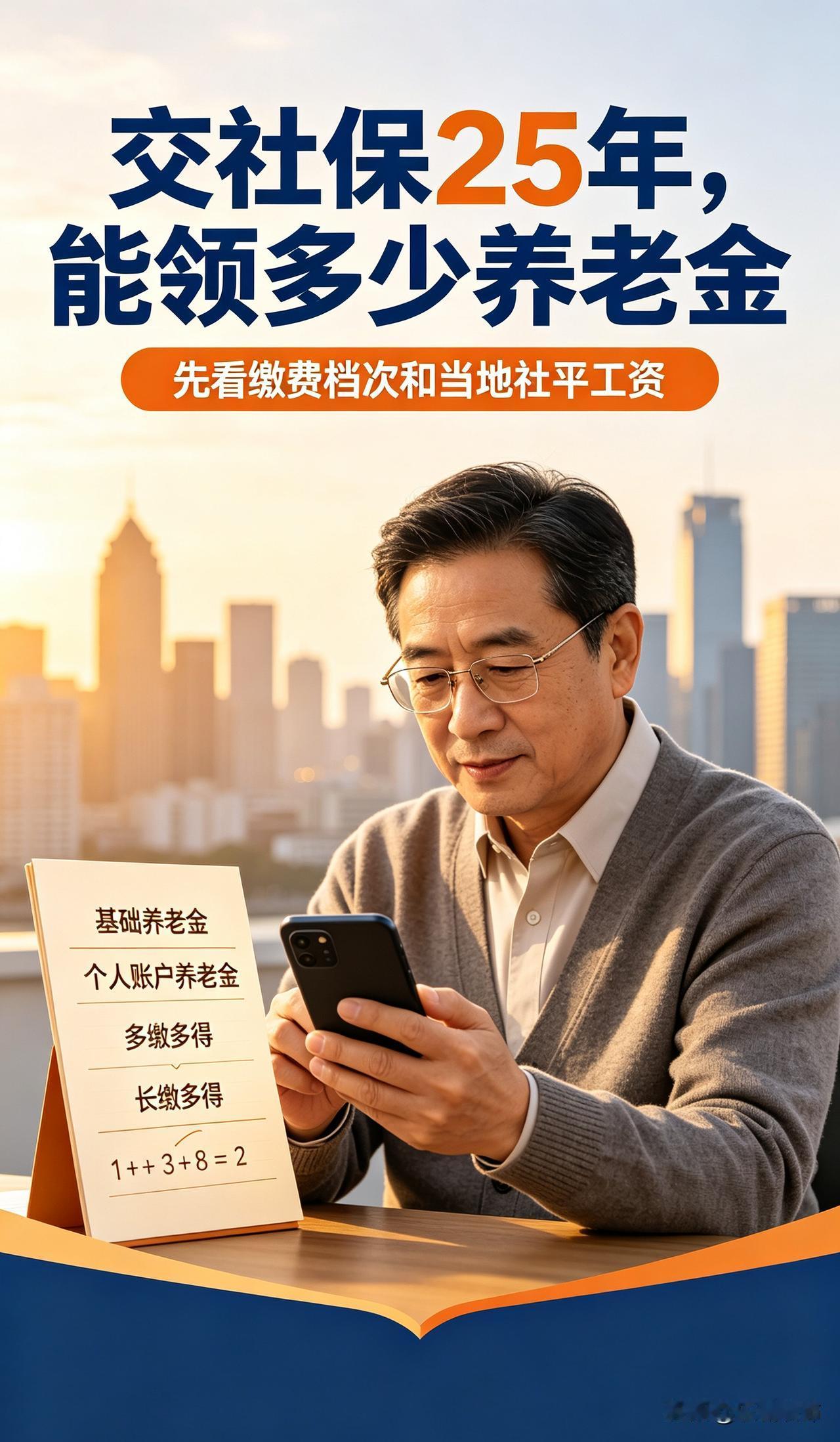 自己交职工社保满25年，退休金没有固定数额，受缴费档次、当地社平工资、退休年龄影