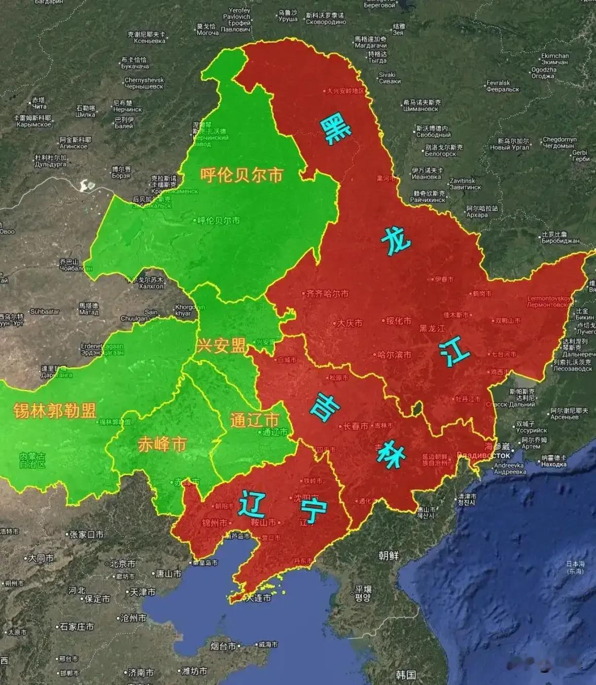 东北地理位置放现在国际版图上来说不算好。周边一圈都是穷国，能做的贸易有限，而且现