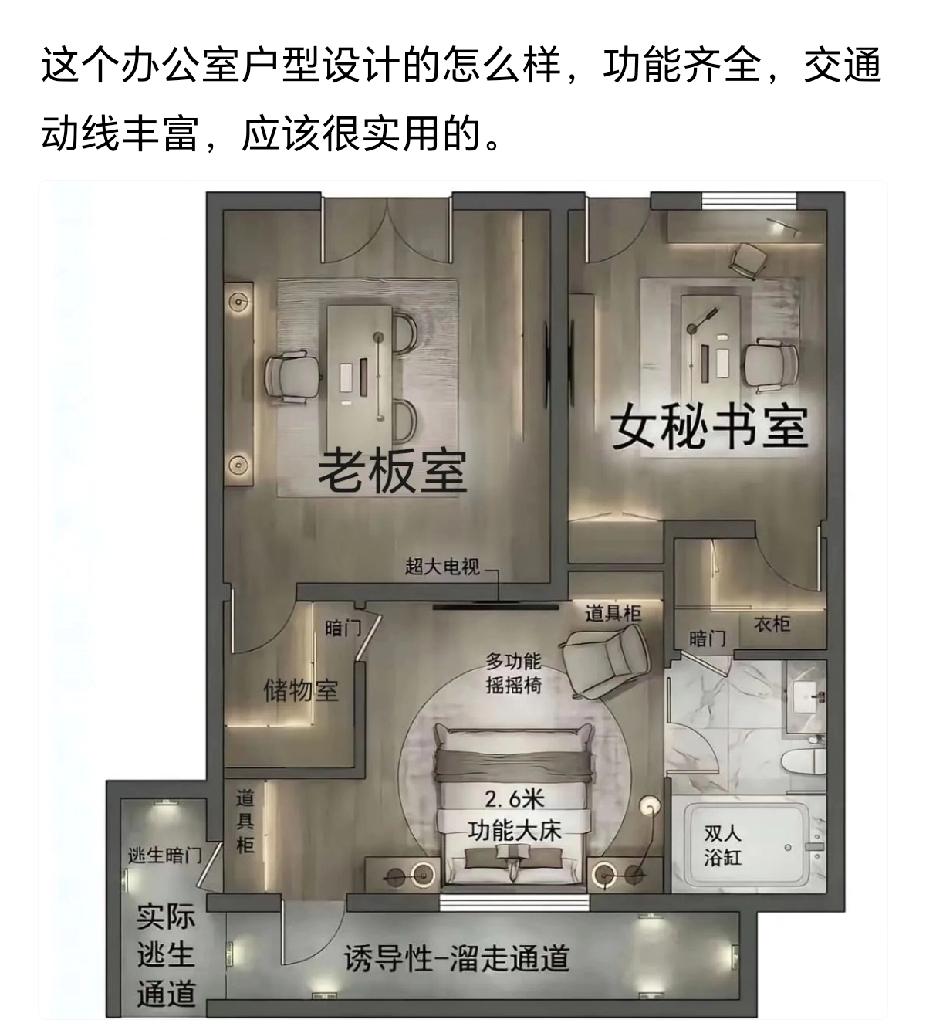 不得不说，这是穷人的想法！老板的办公室至于这样设计吗？[捂脸哭]