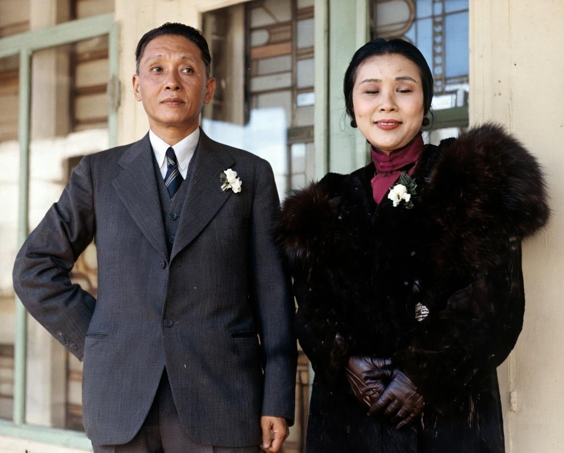 20世纪30年代，军事理论家蒋百里与夫人蒋佐梅（佐藤屋登）的优雅瞬间，他们也是著