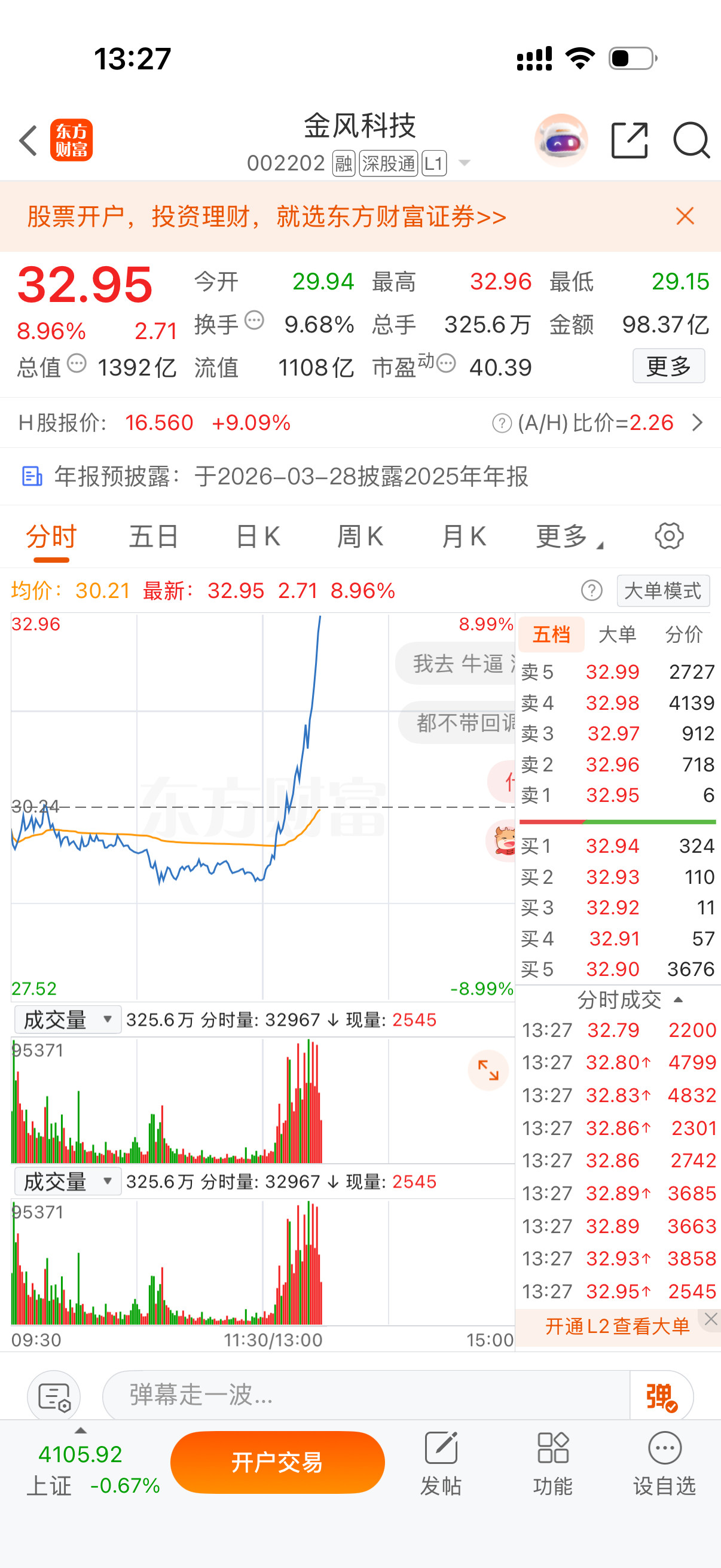 兄弟们，穿云箭来了，能不能涨停呀