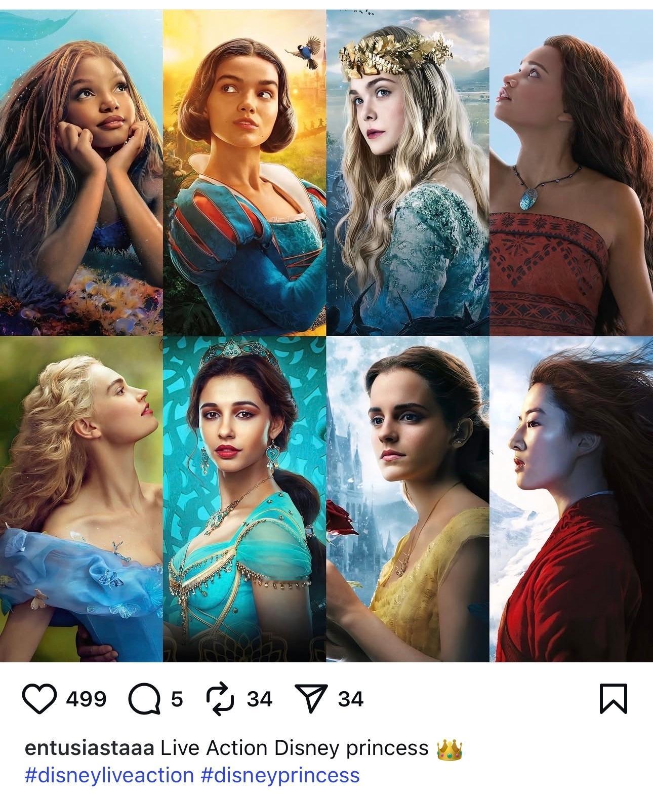 lyfMoana真人版预告片发布后迪粉的第一件事：产出新的迪士尼公主line