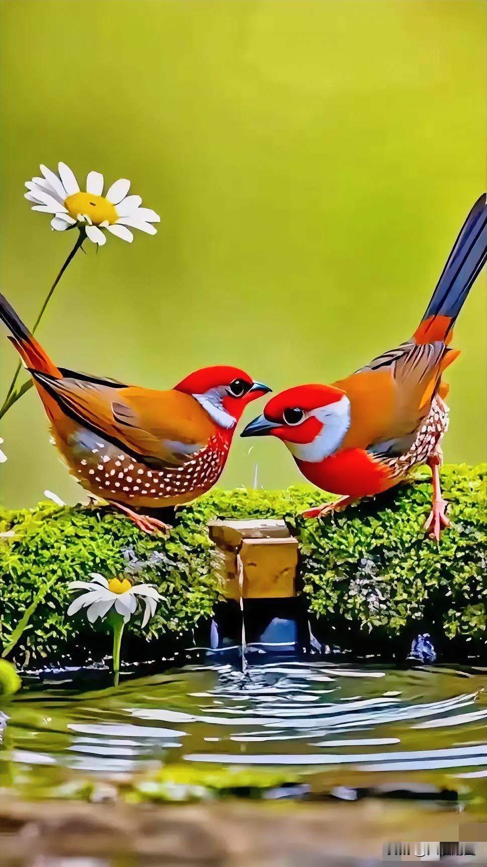 “红嘴鸟儿戏水间，花影摇曳映清泉”，这诗勾勒的画面美得令人惊叹！外滩湿地公园里