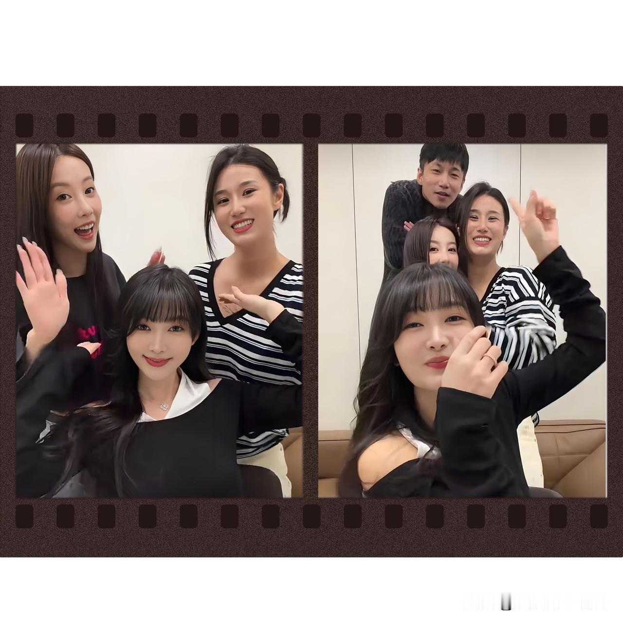 何九华跟嫂子们处得像闺蜜似的！昨日，德云社副总烧饼夫人郑胡昕、九队队长张九龄