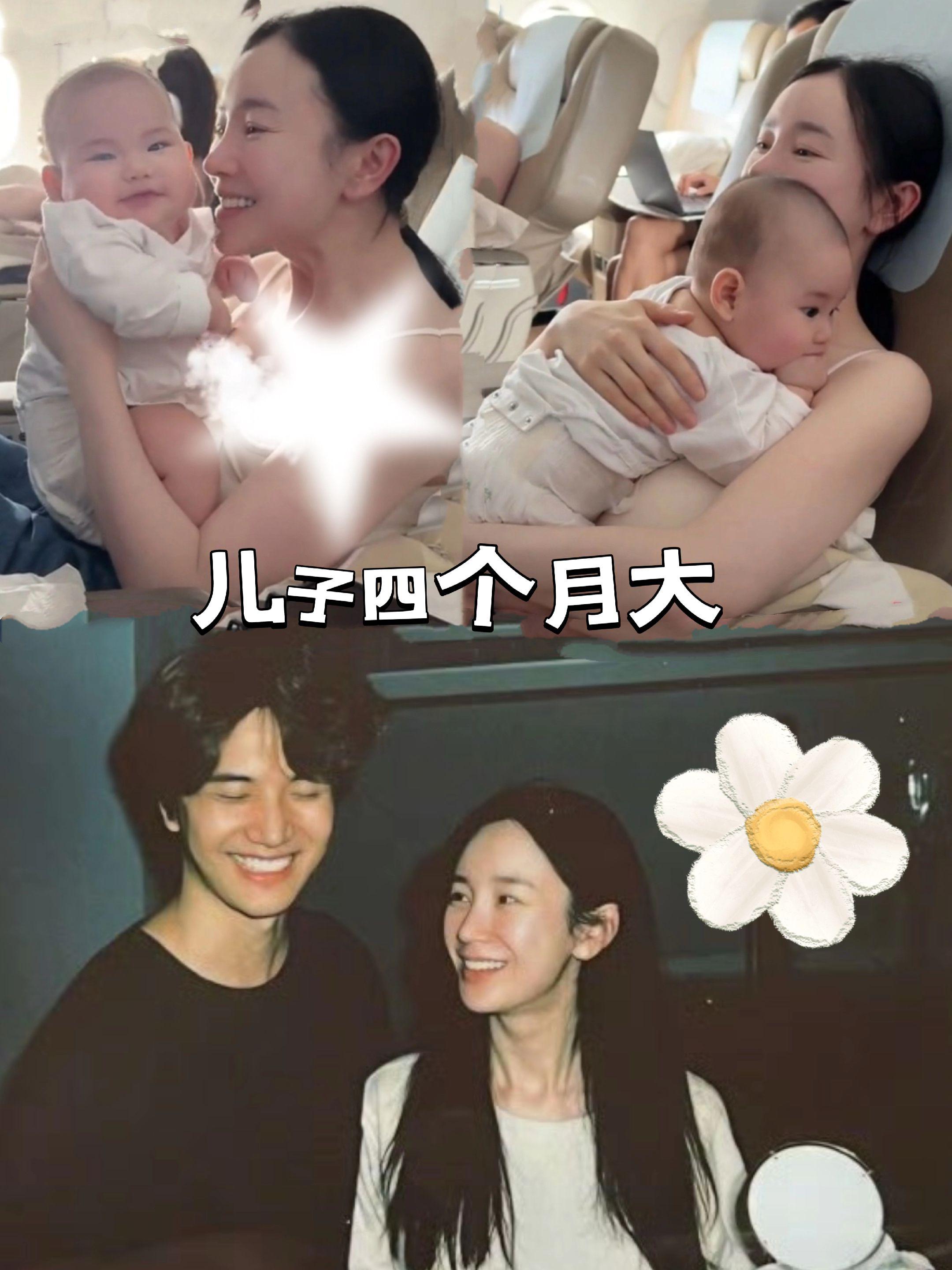 张檬带四个月大的儿子出门，机场喂奶。张檬带娃现身机场，直接在座位上盖了...