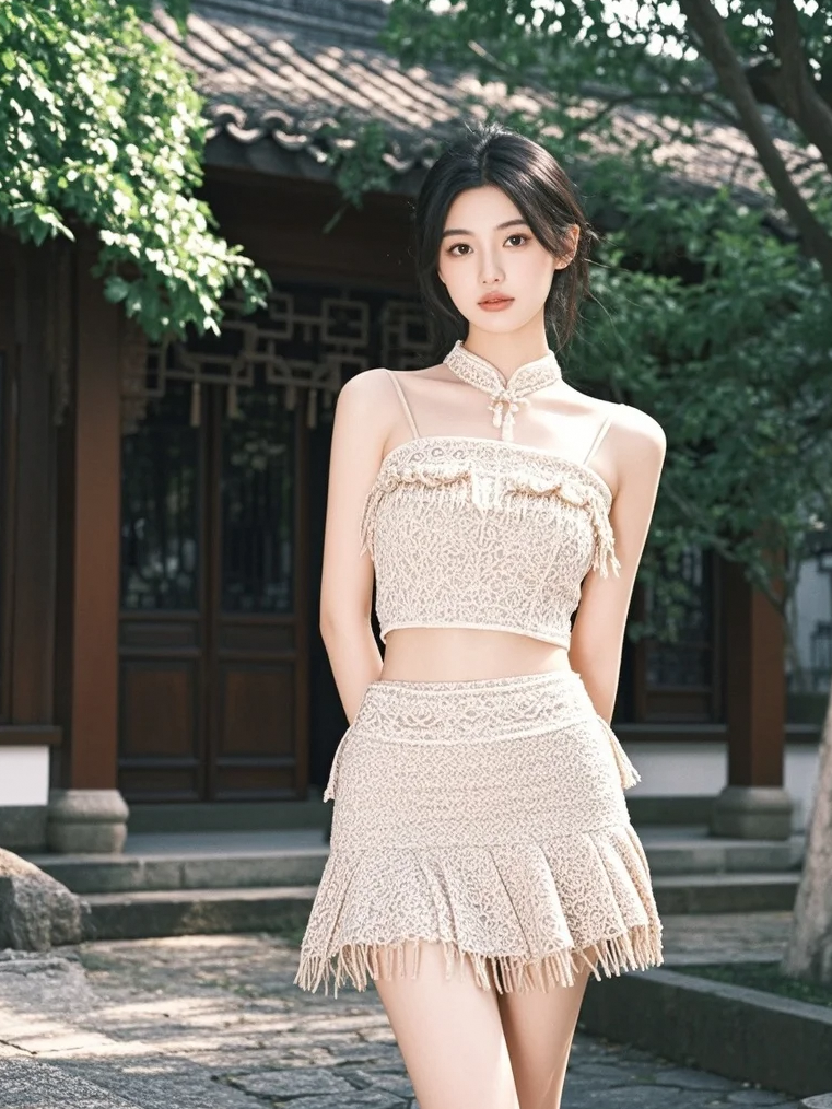 蝶舞翩翩，佳人嬉戏，这古典美人的活泼灵动，是否让你心动？