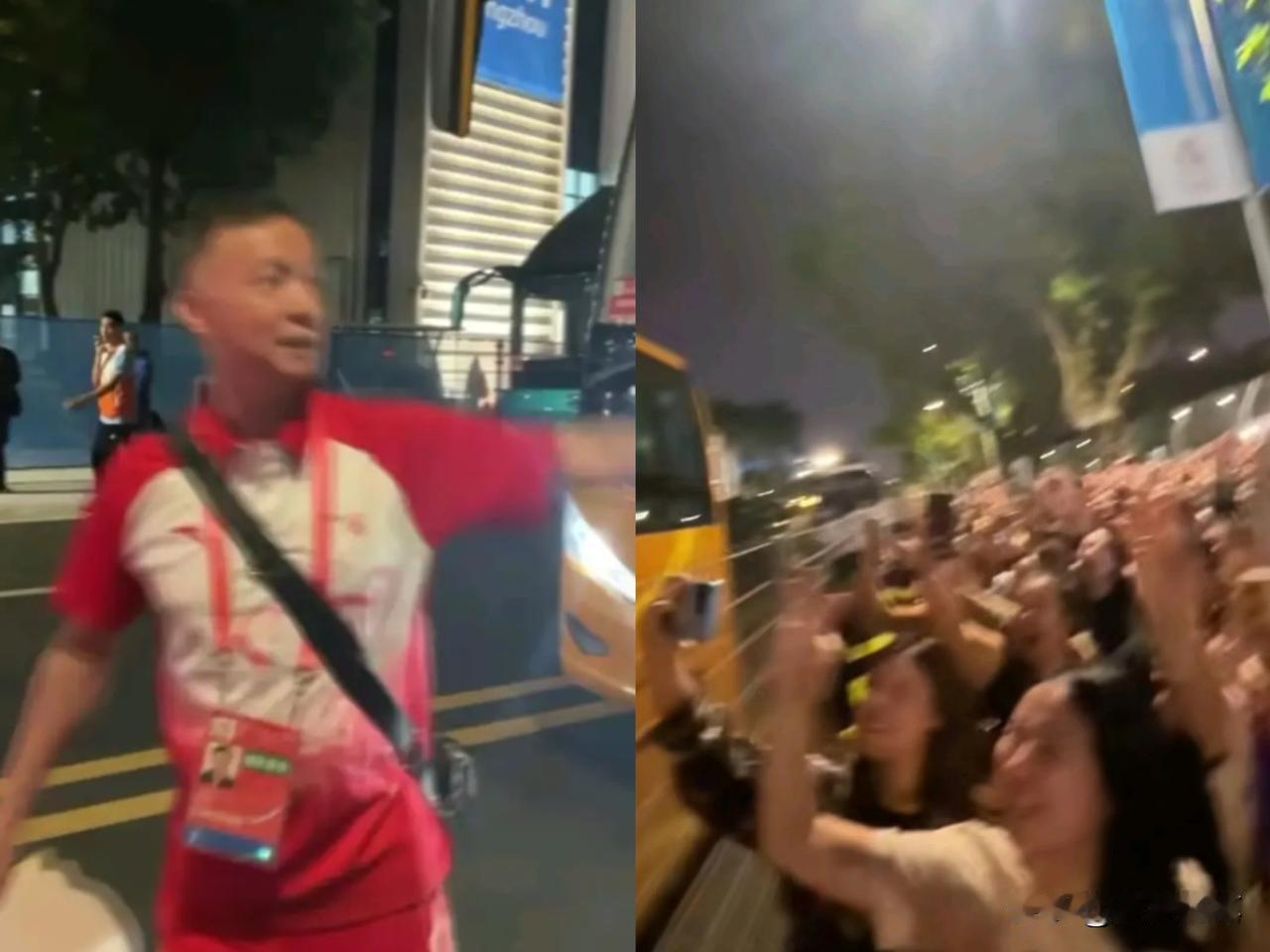 婵宝的全运会结束了，广东队坐着大巴车临走时，车外简直人山人海了。大家都给车上