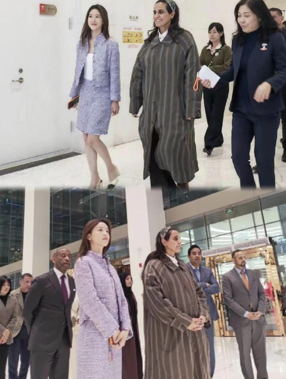 章泽天好厉害，把卡塔尔的王室核心成员、卡塔尔公主玛雅莎邀请到了京东总部一起切磋艺