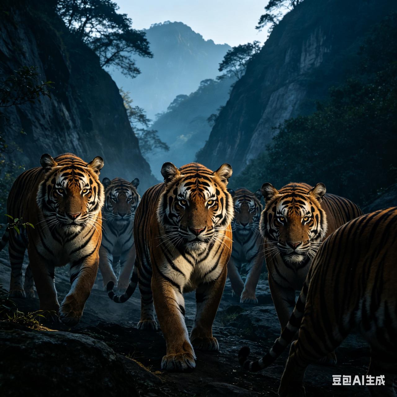 明朝时，天台山突发虎患，一个月内伤及数十人。一名樵夫被老虎吃了，他的儿子手持斧头