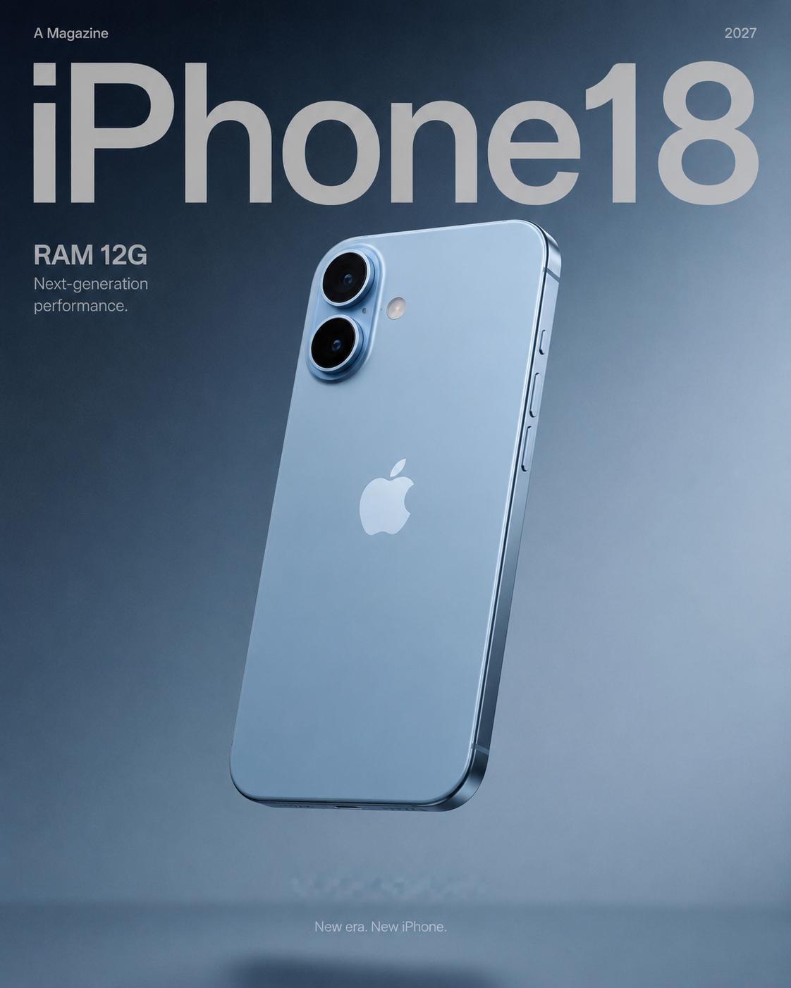iPhone18标准版RAM12G起步但是它发售的时间是2027年3月份