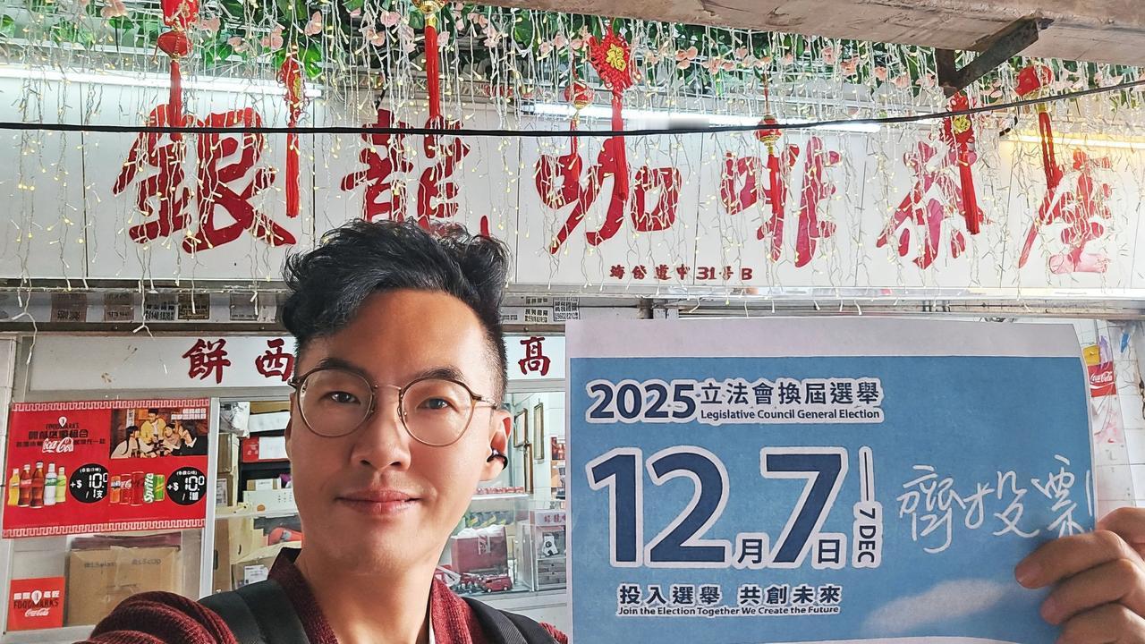 香港立法会选举12月7日举行，刚刚经过银龙咖啡茶座，撑香港小店，撑李凯瑚（Kat