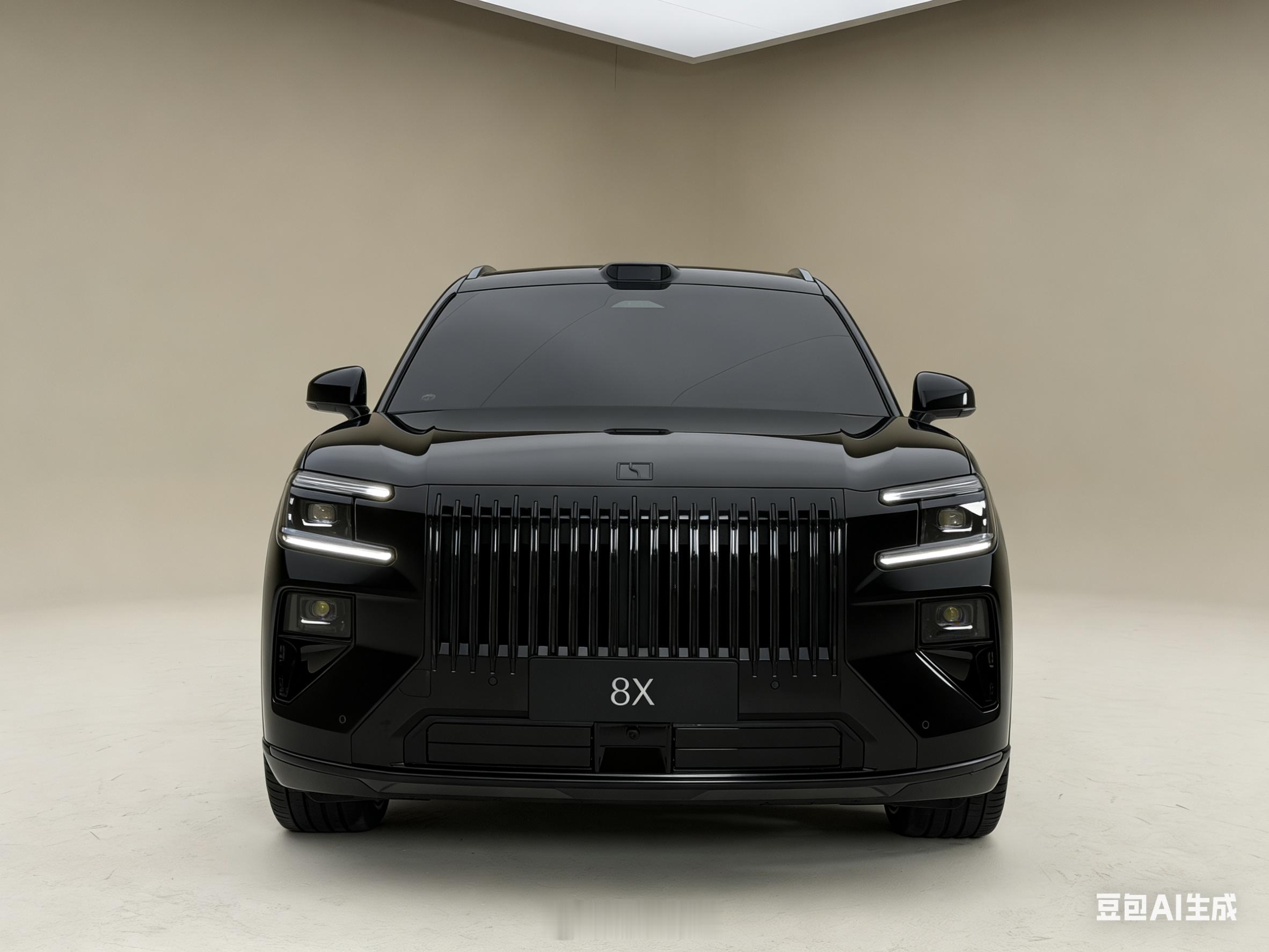 极氪8X实车亮相ai了一下黑武士版本，这颜值怎么样？