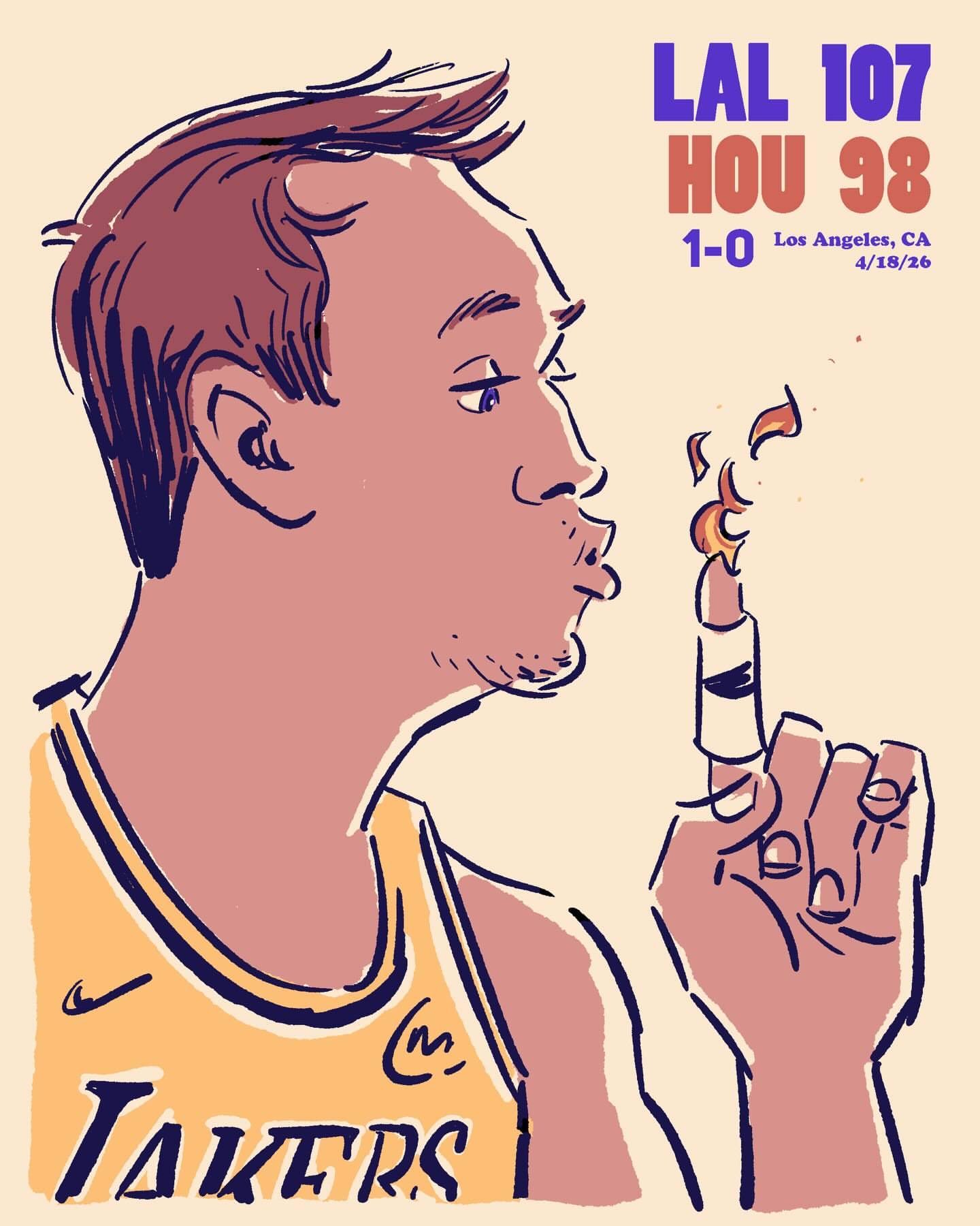 赛果漫画家季后赛返场：“是Luka还是Luke都不如looklook”火箭