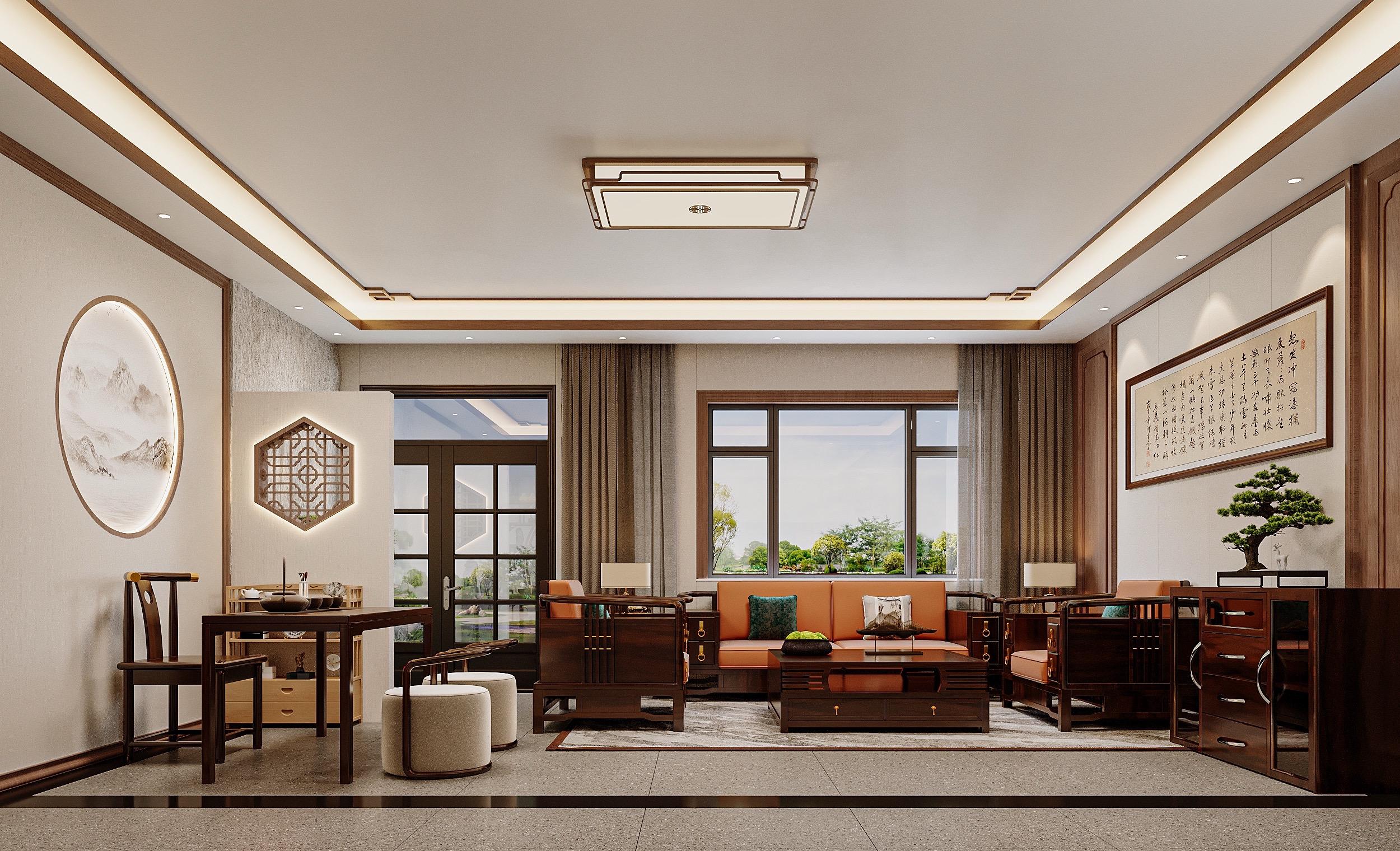 住宅改中式私人餐饮会所设计。