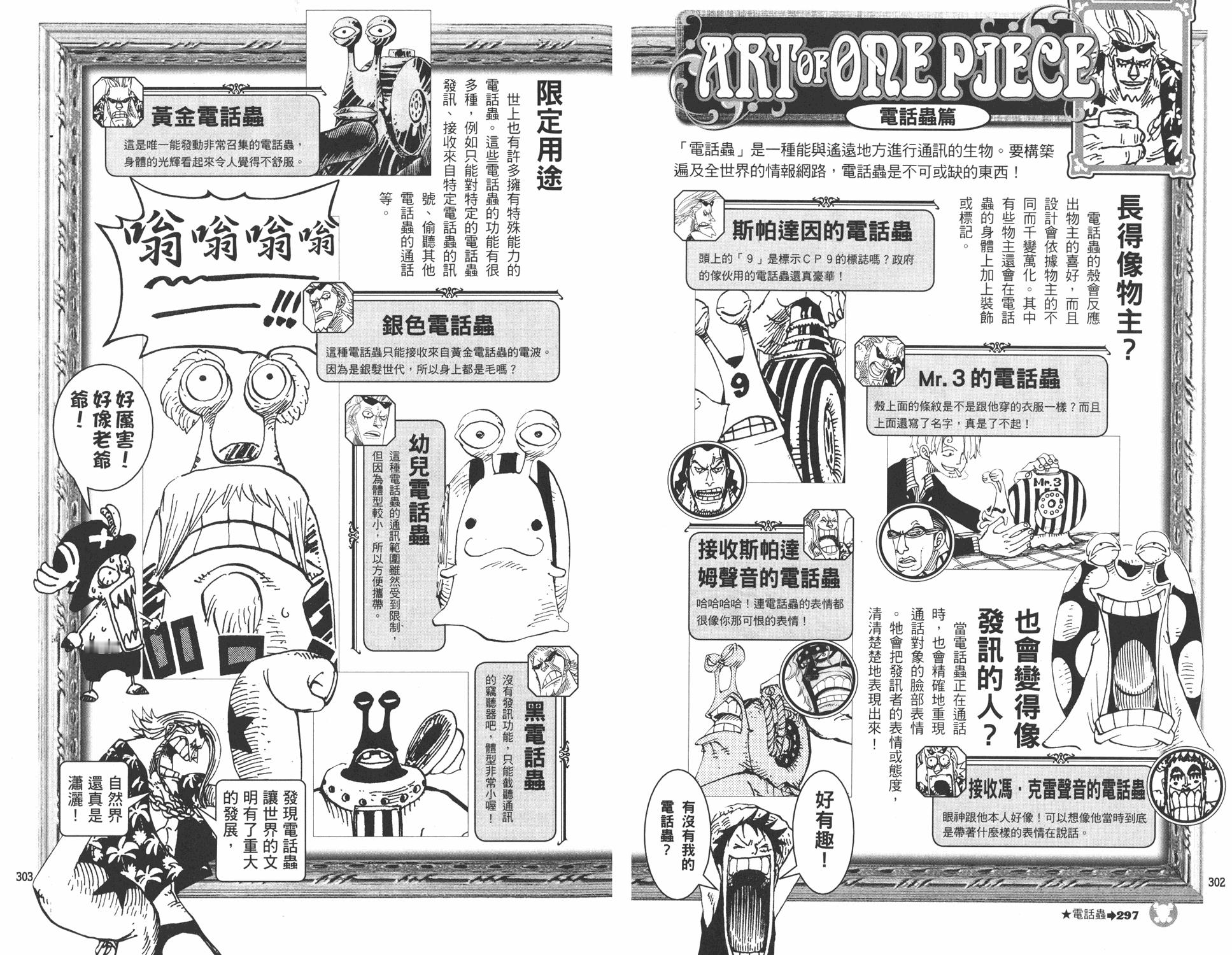 海贼王海贼王不大有用的小知识分享·海贼王里的电话虫种类