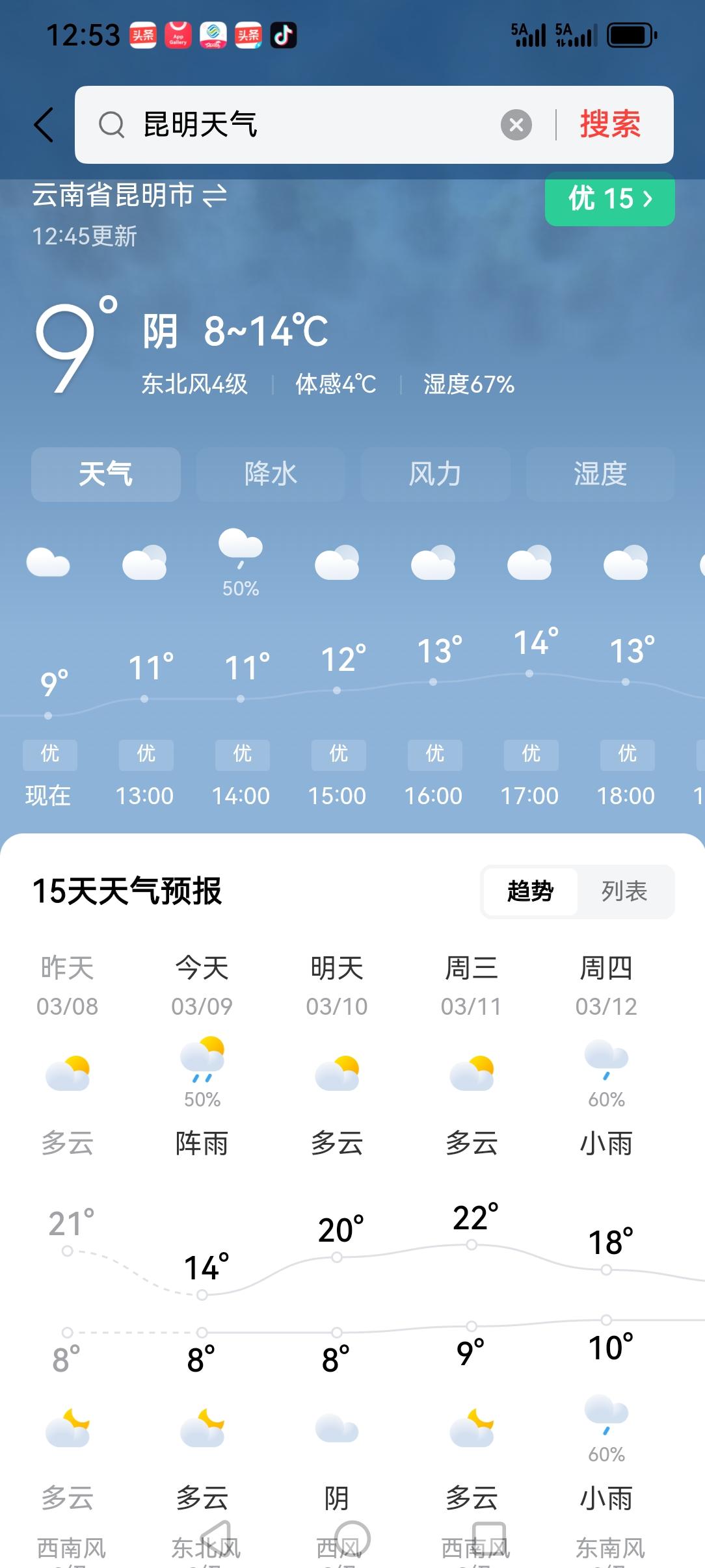 今天贵阳天气与昆明都差不多，也是一下子降温了，昆明是夏天下雨也是一秒入冬，说得是