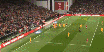 挤门将战术这是要冲出英超，走向世界吗？丹麦4：0大胜北马其顿的世预赛附加赛进行