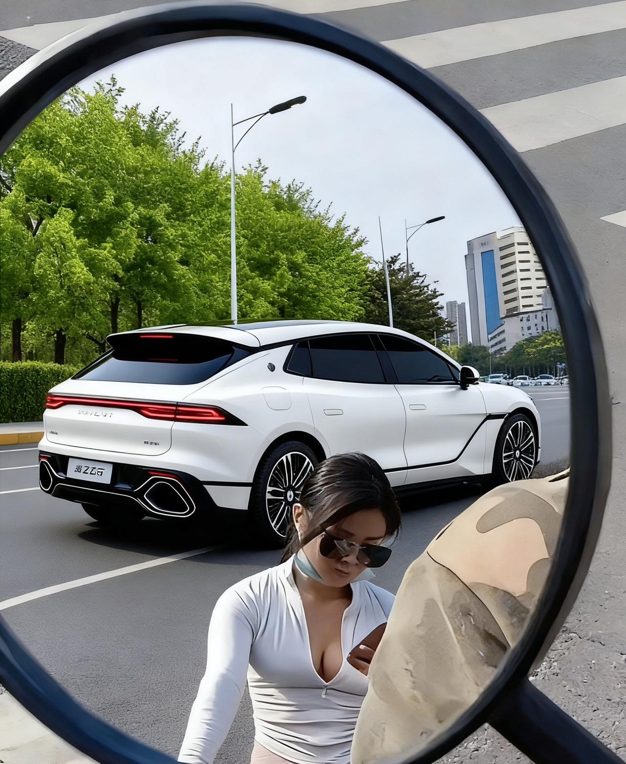 腾势Z9GT车主：亲爱的，你不要跟别人走，我火了，我成为跑男了。妹子：知道，我