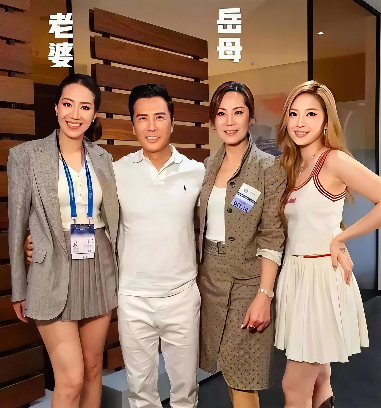69岁穿细吊带，跟21岁外孙女同框像母女，甚至比63岁的女婿甄子丹还显嫩，这难道