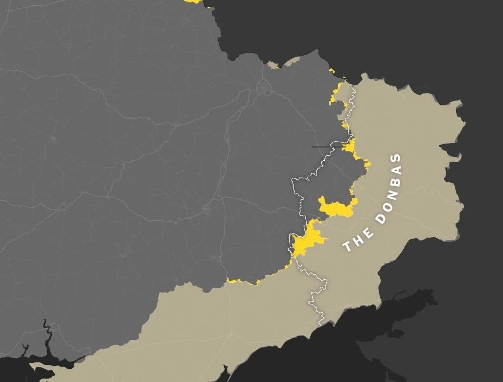 今年以来俄军的新占乌克兰领土（亮黄色），这收成这效率，能打闪电战的隆美尔和挥师大