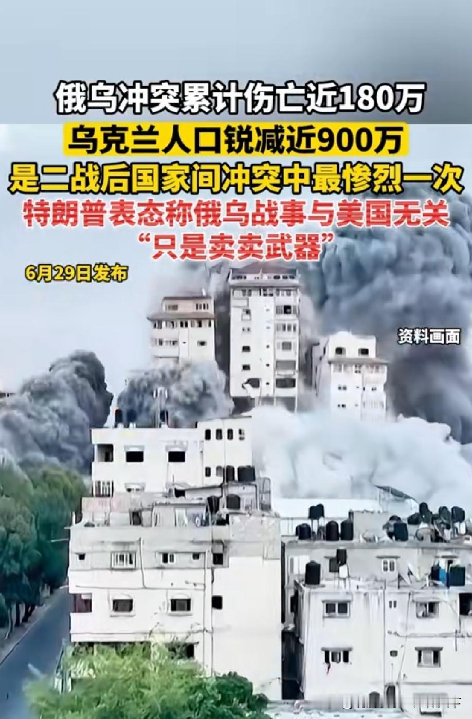 说清楚点儿啊，应该是俄乌双方军人共伤亡180万，而乌克兰全国总人口伤亡（平民加上