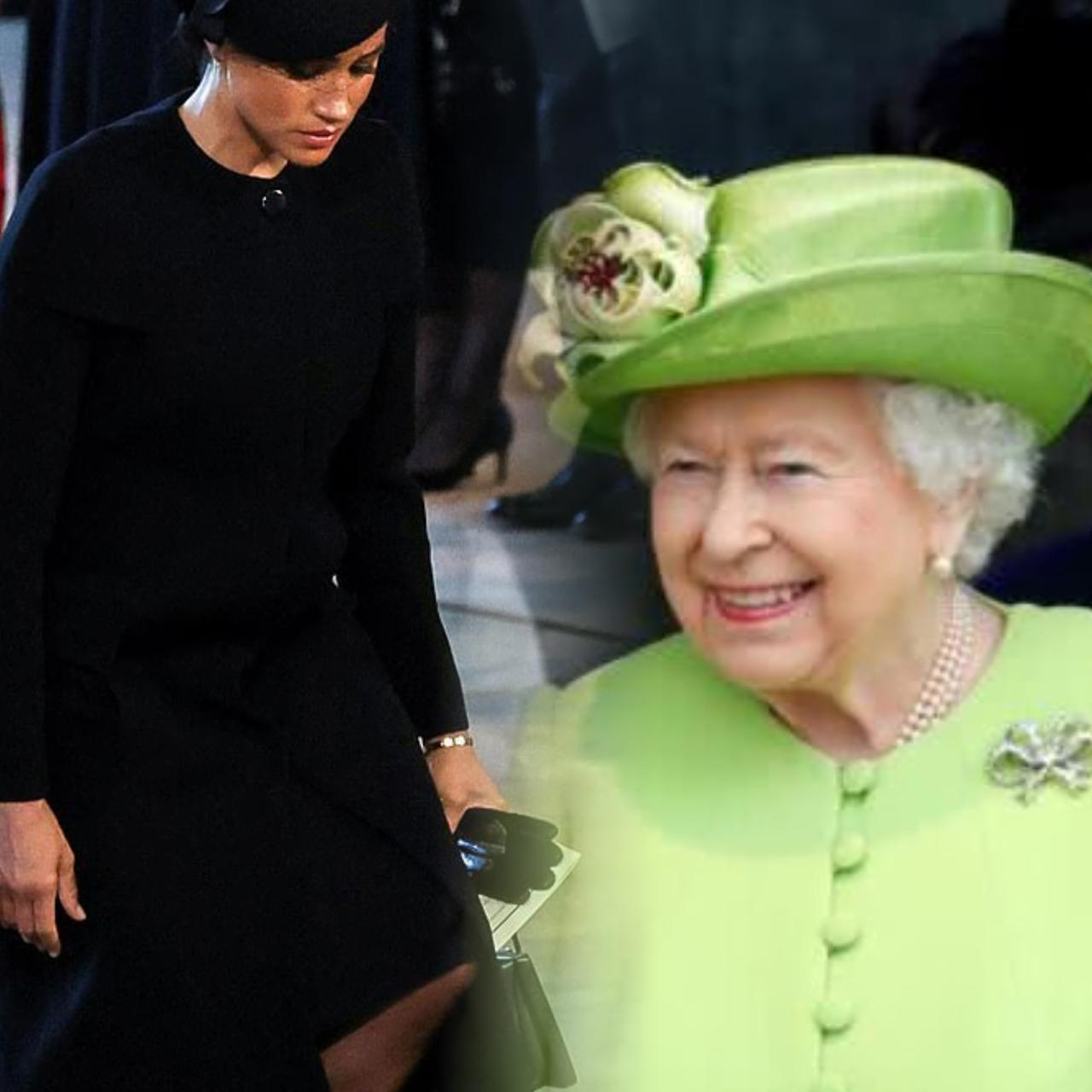 在英女王的葬礼上，梅根这脸，丢得不是一般的大！2022年，梅根回到王室参加英女