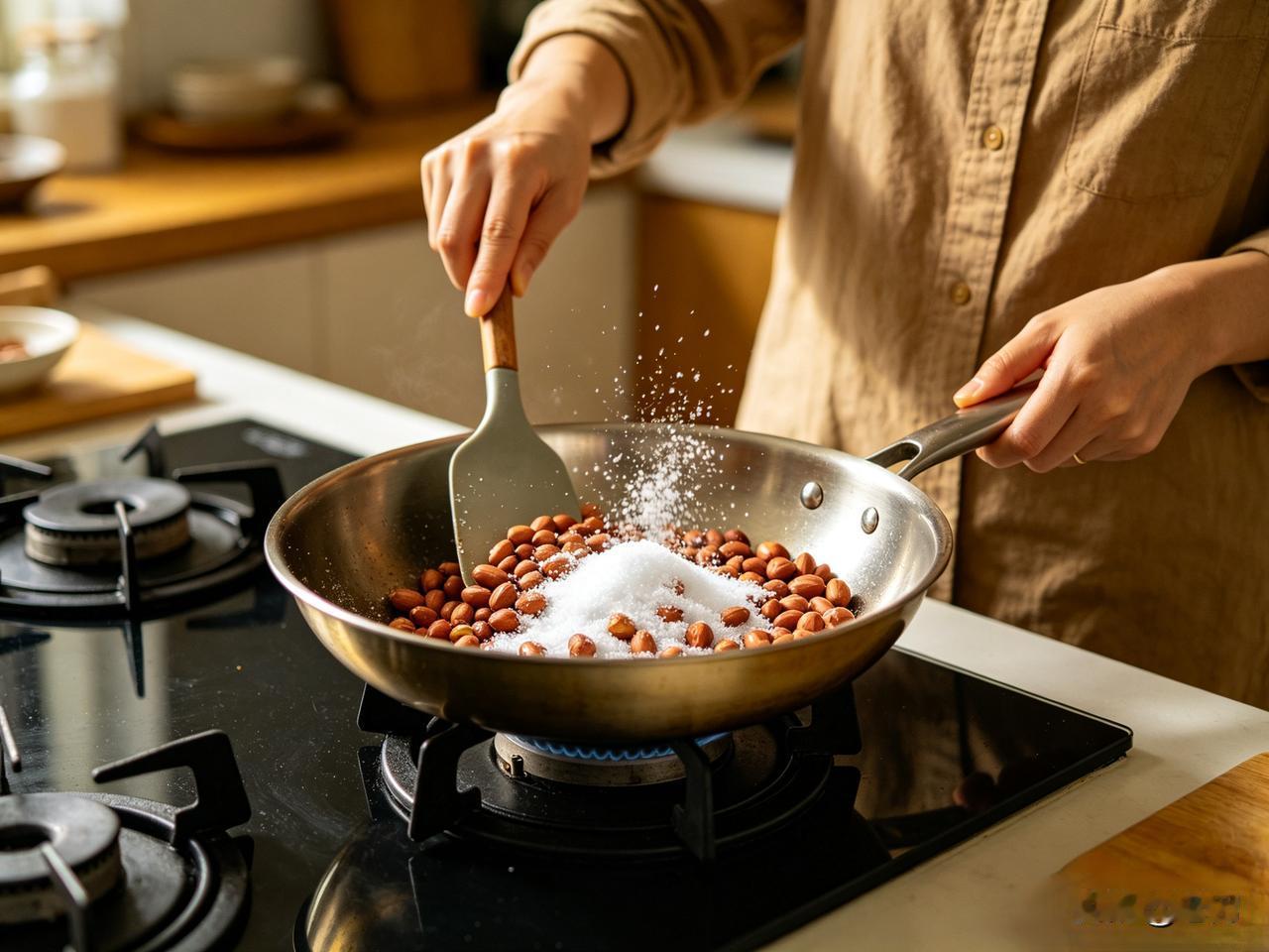 翻车现场！炒花生炒了个彻彻底底的寂寞😂今天兴致勃勃买了两斤花生米，打算炒一盘
