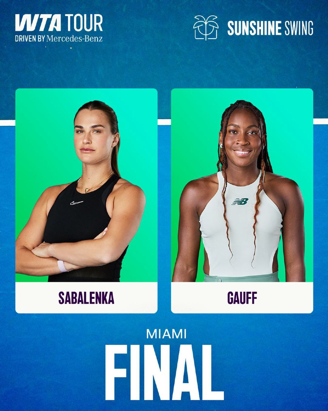 【决赛前瞻】划重点时间👩🏫WTA1000迈阿密站单打决赛不早于北京时间凌晨三