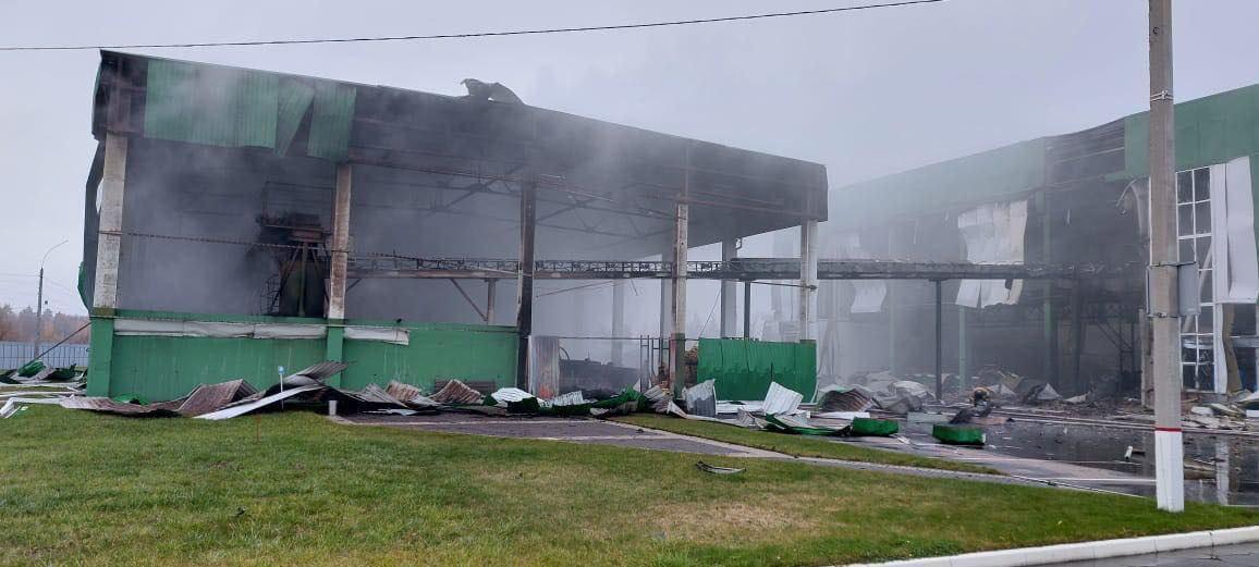 俄罗斯无人机摧毁乌克兰首座大型生物发电厂。乌克兰切尔尼戈夫州科留基夫卡市，2