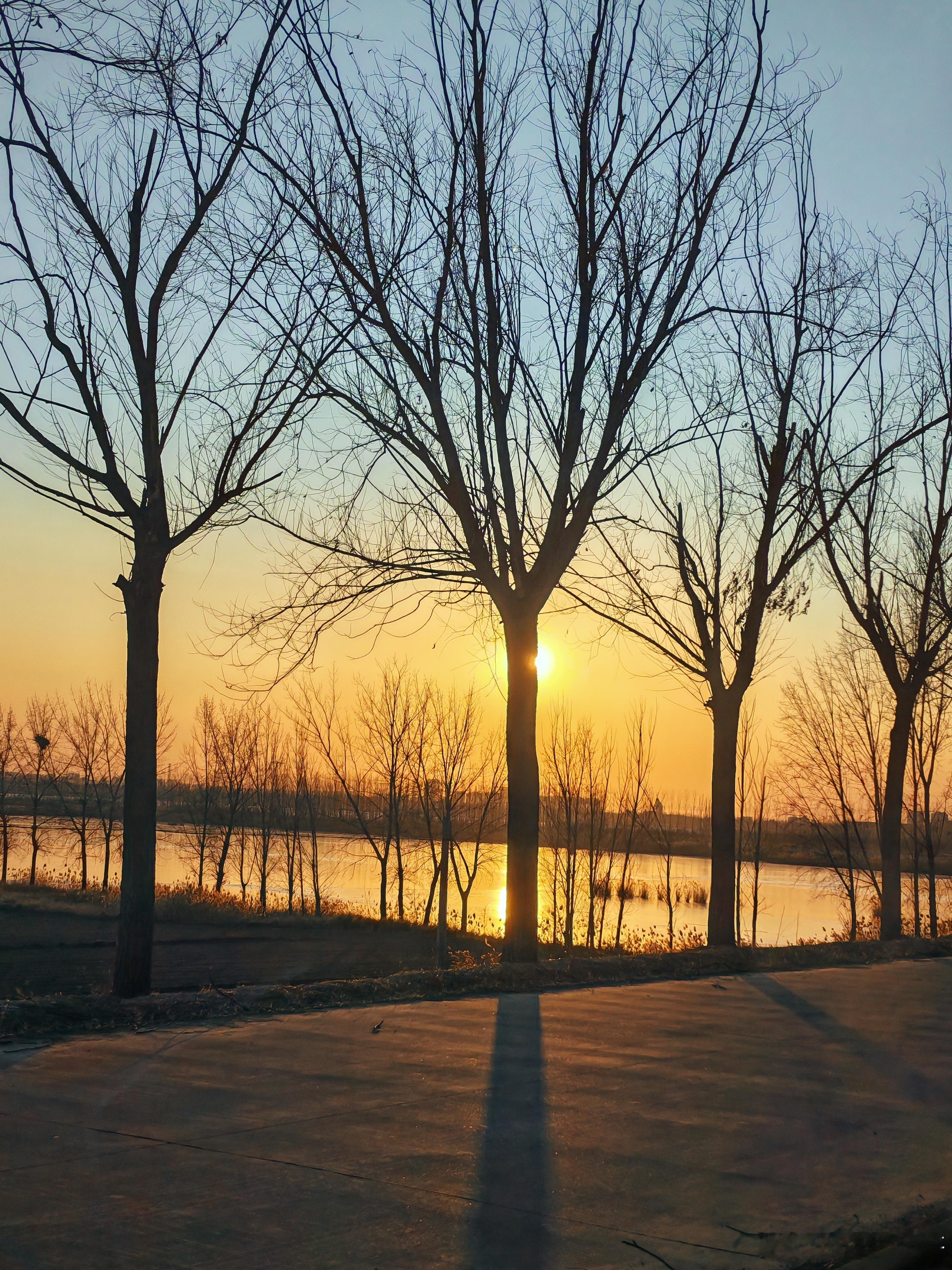 北方的落日余晖！落日