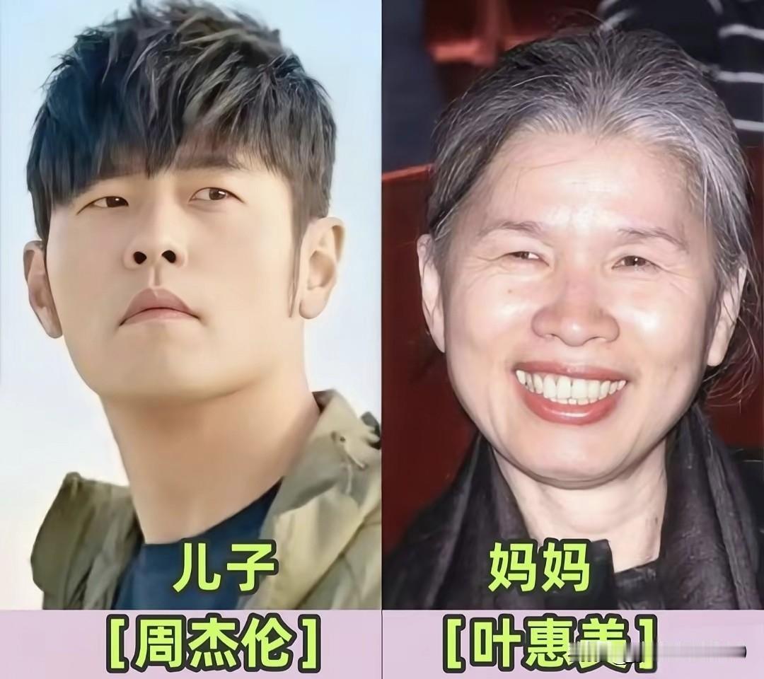 果然儿子长得像母亲。看娱乐圈的男明星们和母亲的合照，儿子和母亲都长得非常的相像