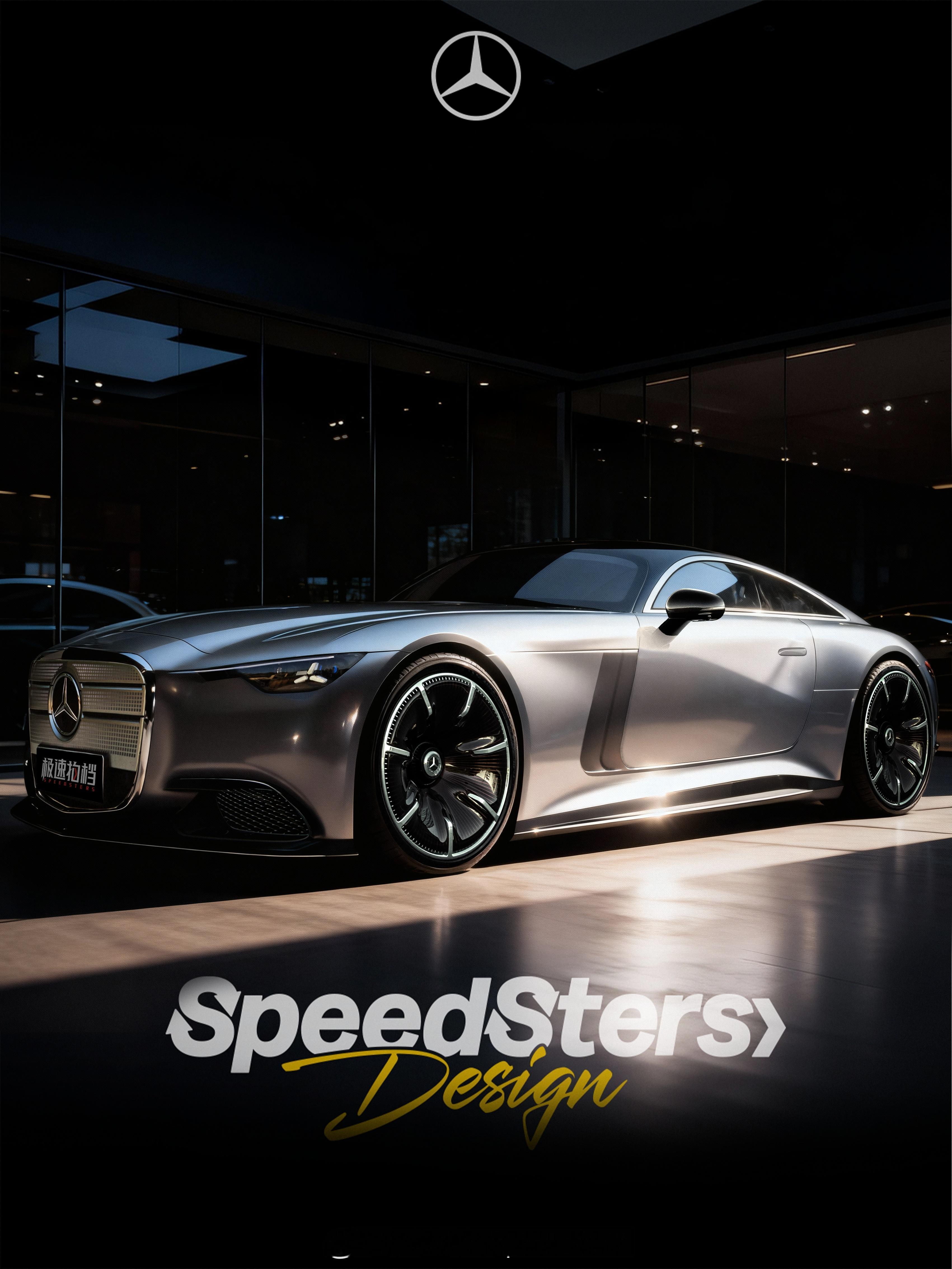 这是我们结合了奔驰最新的设计语言，复古未来和量产化的功能表达所设计的vision