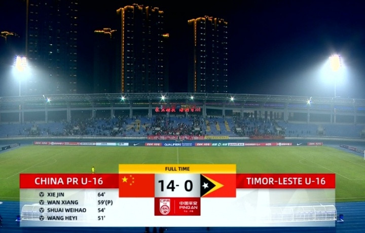 U17亚预赛积分榜: 国少占据小组头名! 18个净胜球力压孟加拉