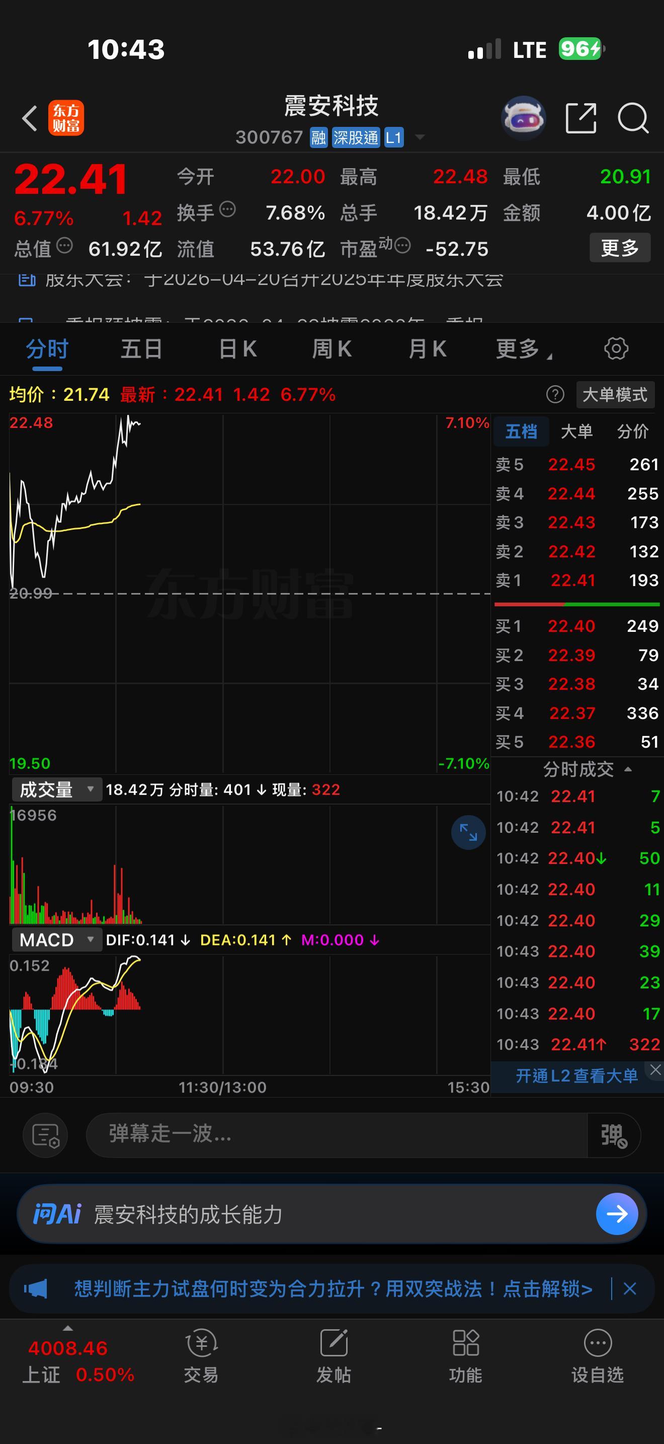 守了半年，今天終於起來了！！！