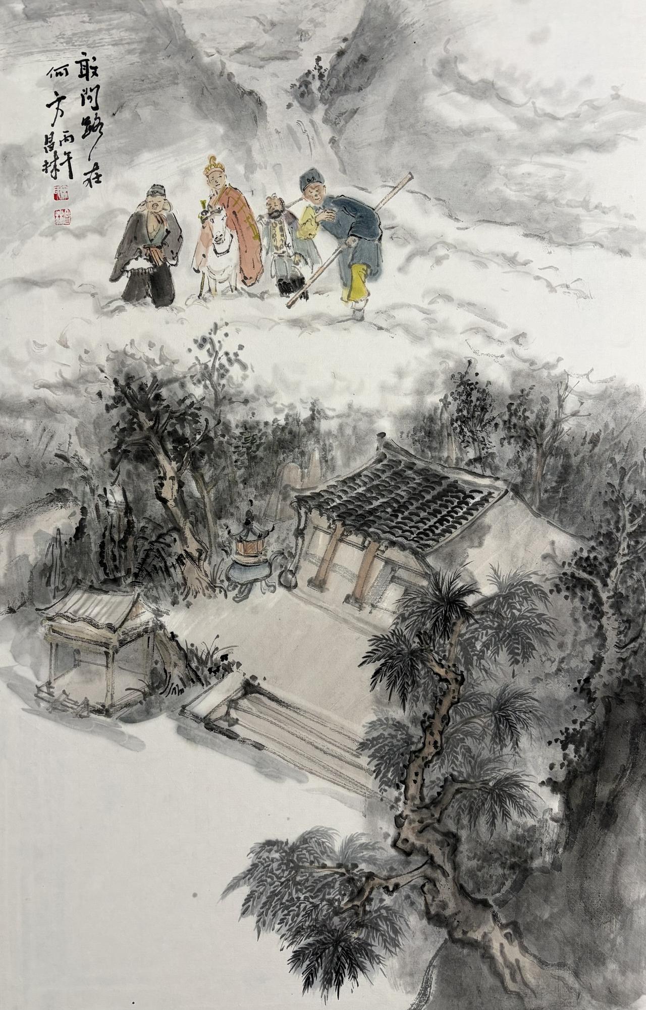 国画还可以这样画，西游记故事。中国古代民间故事绘画传统文化打动人心古文配画
