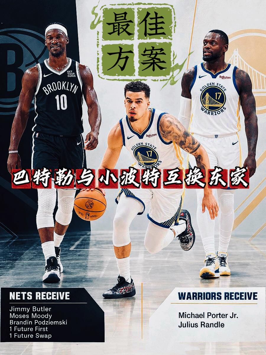 巴特勒换小波特+兰德尔！这交易方案可行！近日，有一位勇士球迷提出了一个极具交易