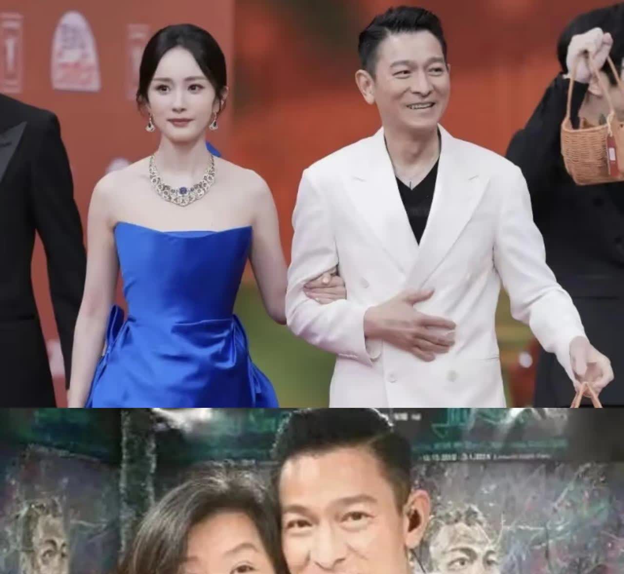 大家没看清楚吗杨m一手揽住刘德华的时候，刘是后退的！说白了，不是为了避嫌