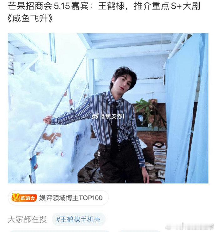 王鹤棣出席芒果招商会王鹤棣推介咸鱼飞升王鹤棣出席芒果招商会，重点项目大男主去