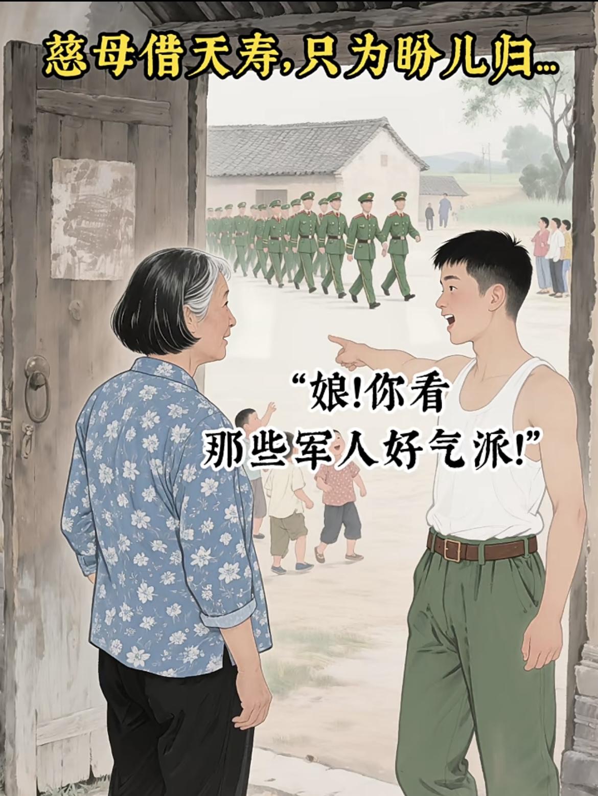 “慈母向天借寿，只盼儿早归”🌞🌛