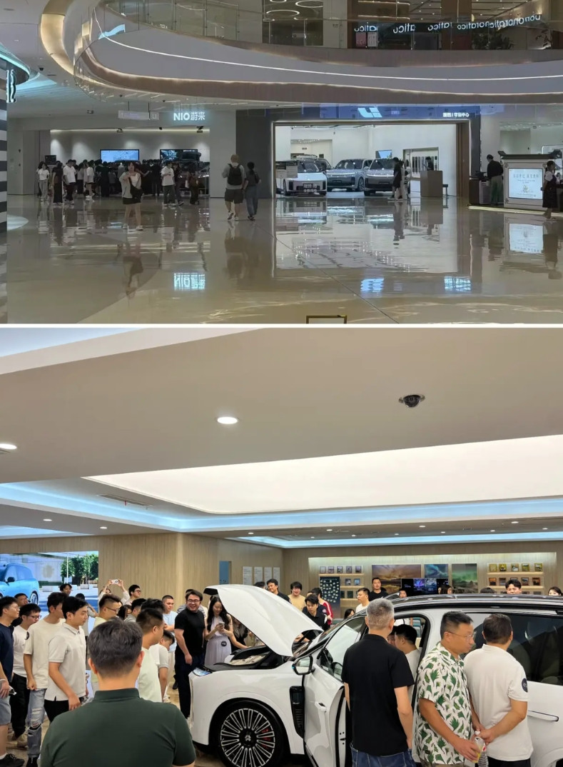 此时此刻的蔚来门店隔壁的理想有点尴尬哈哈哈感觉三代ES8要复制乐道L90的节
