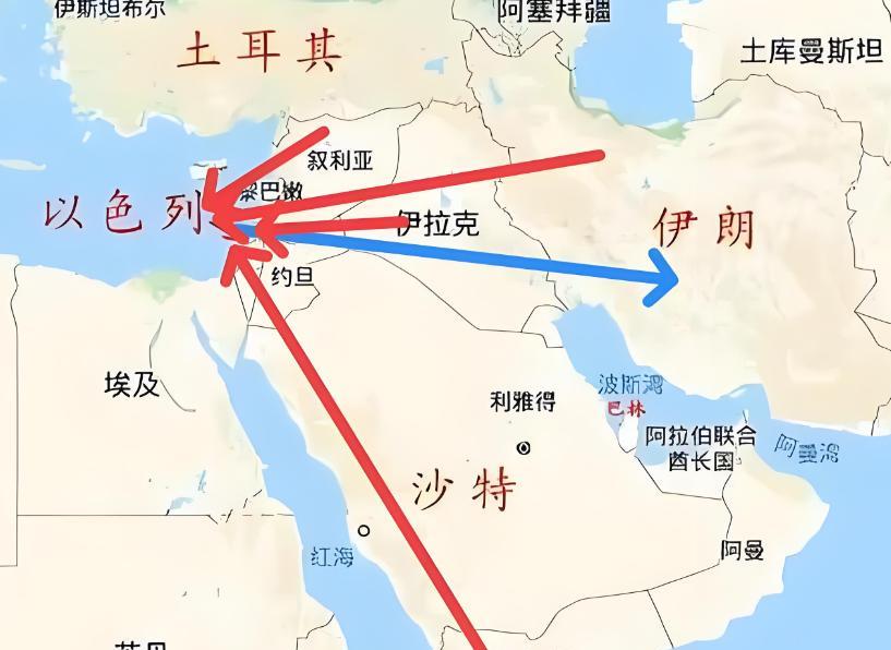 我想不通，以色列跟伊朗相隔一千多公里，中间隔着那么多的国家。为什么以色列轻而易举
