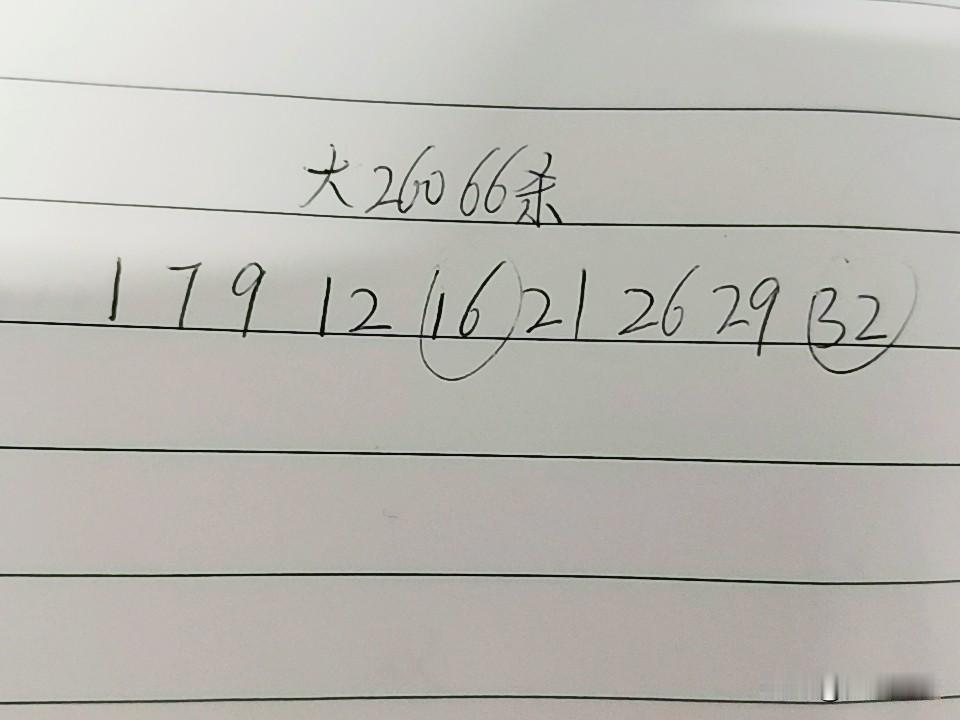 大乐透26066期杀码01、07、09、12、16、21、26、29、32上