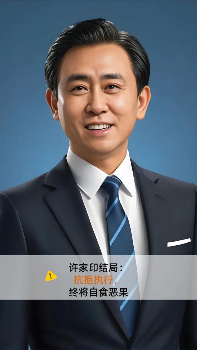 恒大许家印，结局已定！抗拒执行，终将自食恶果！曾经登顶中国首富的许家印，用亲
