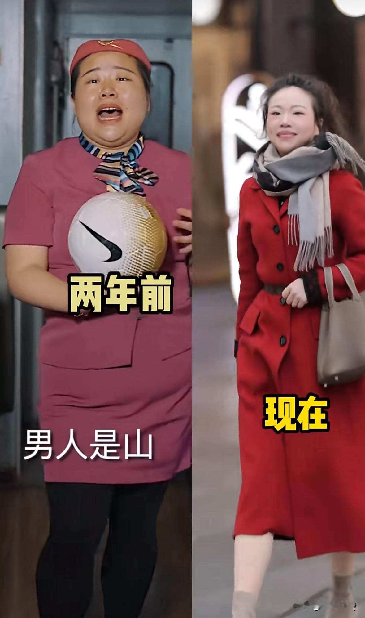 网红界的贾玲，最美空姐蒋胖胖一下子瘦了69多斤，虽然没有胖得时候讨喜可爱，但变瘦