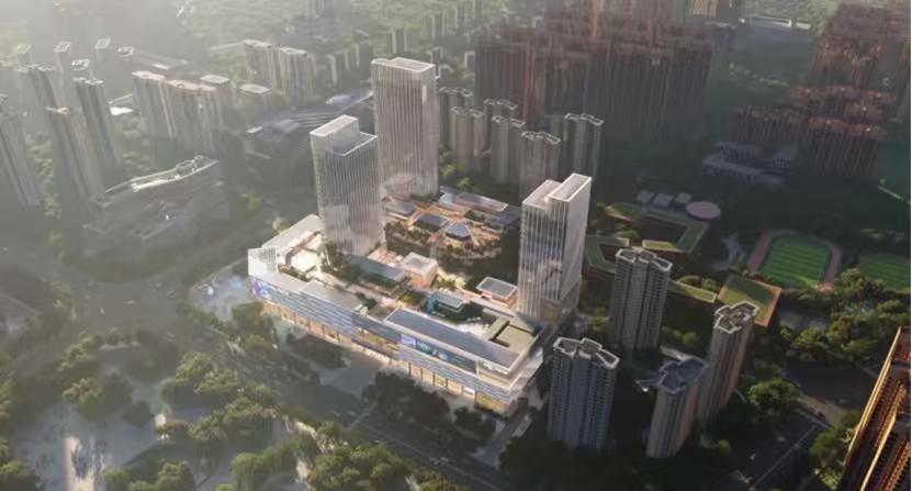 成都首座万象天地!地铁直达+公园式沉浸式购物成都首座万象天地主体结构全面封