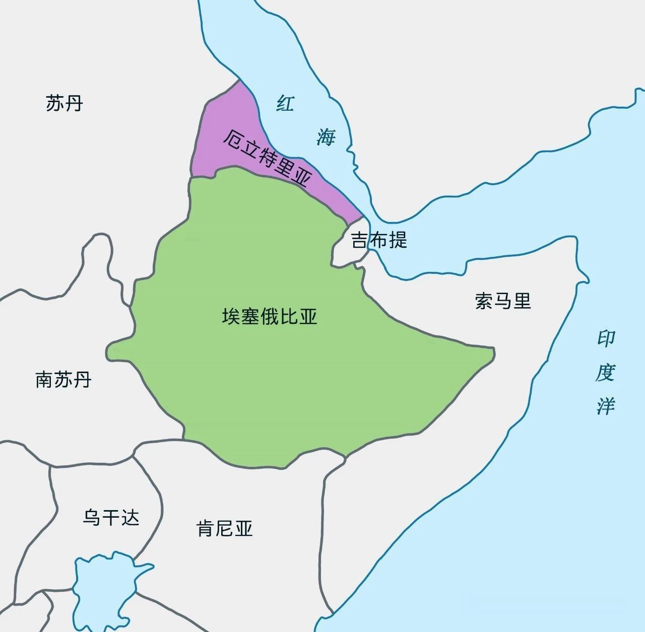 沿海独立了，埃塞俄比亚是最悲催的国家之一在非洲之角，埃塞俄比亚曾经是拥有红