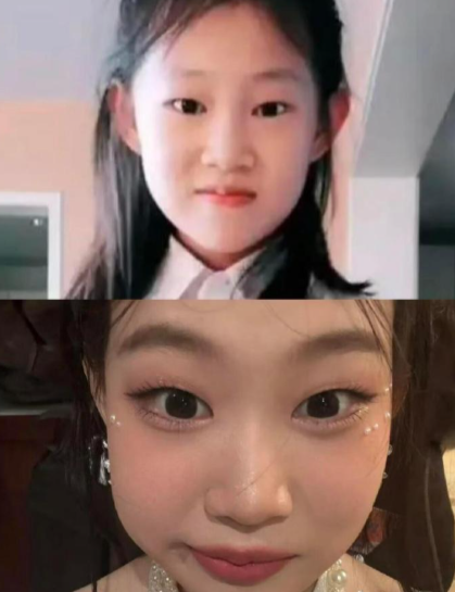 她这眼睛好直观。。。是长开了吗感觉她现在的眼睛看着更有气质了，眼仁原来从小就这