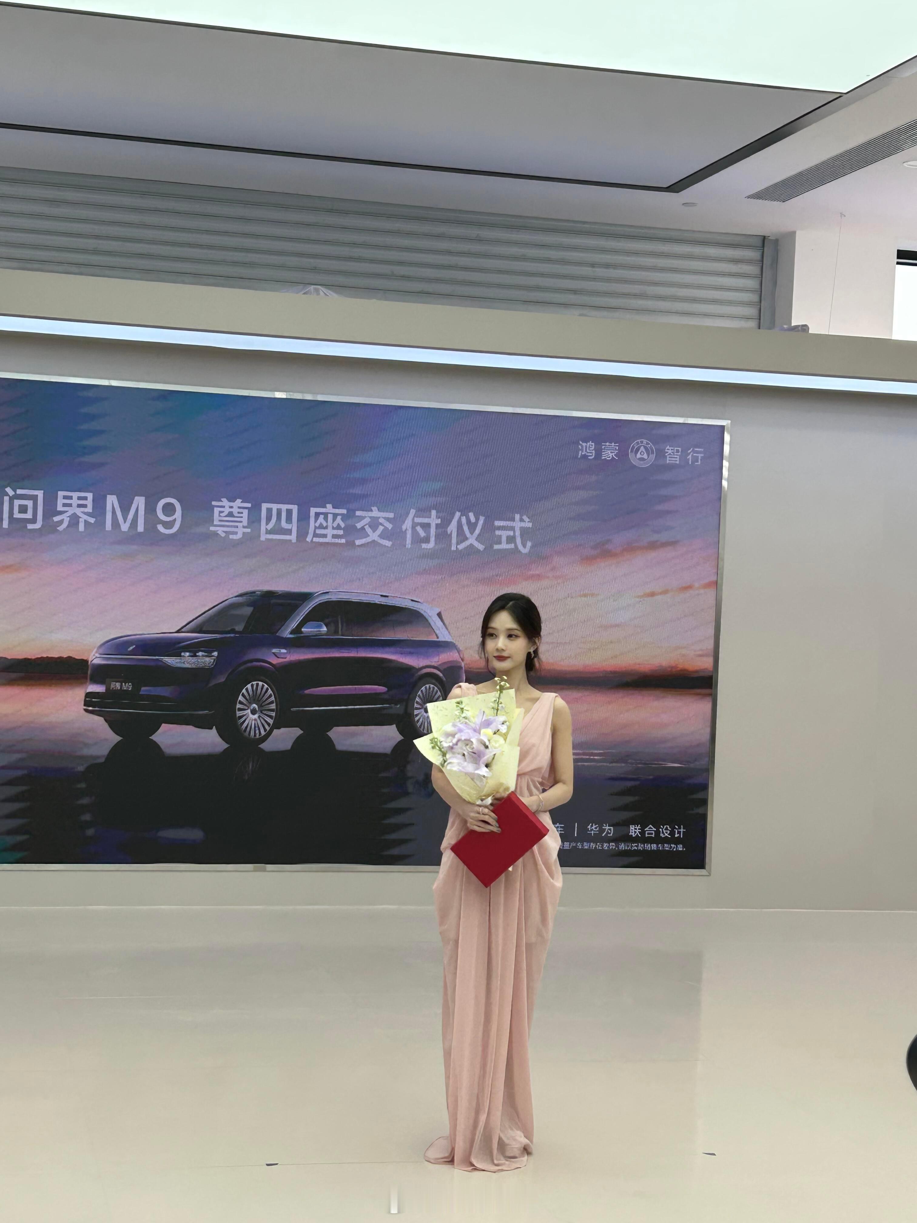 李一桐终于提车啦！这次是问界M9银镜紫！​​​